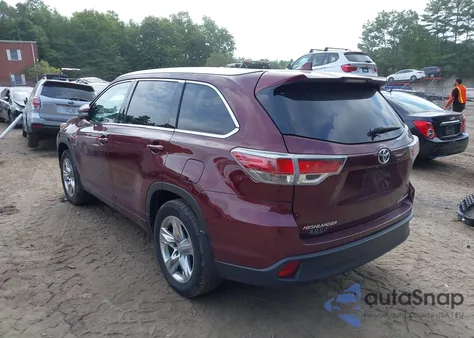 2015 Toyota Highlander Limited Platinum V6 from USA, damaged, VIN 5TDDKRFH5FS161849